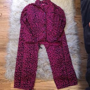 🎀Betsy Johnson Pink Leopard Pajamas